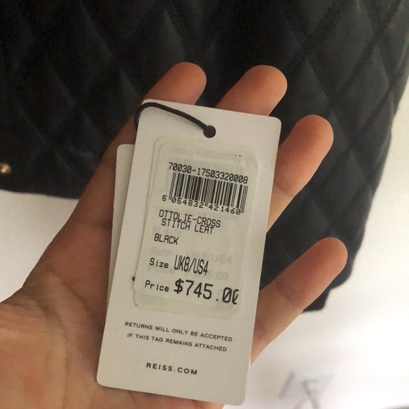 Ottolie Cross stitch leather jacket - Picture 6 of 11